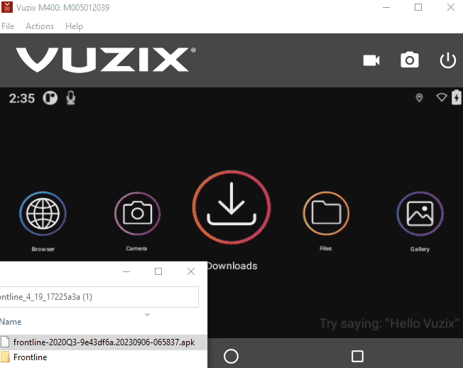 Vuzix wird started2.gif