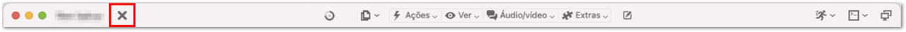 Barra de ferramentas da sessão remota do TeamViewer (Classic) no macOS - X - Encerrando a sessão.png
