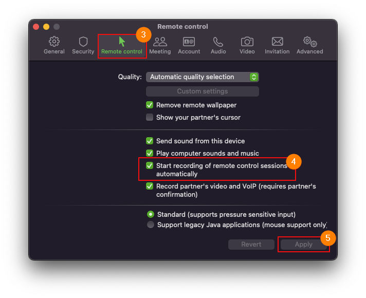 Ative gravação automática da sessões do TeamViewer (Classic) no macOS.png