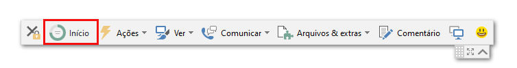 Barra de ferramentas da sessão remota do TeamViewer (Classic) - Início.png