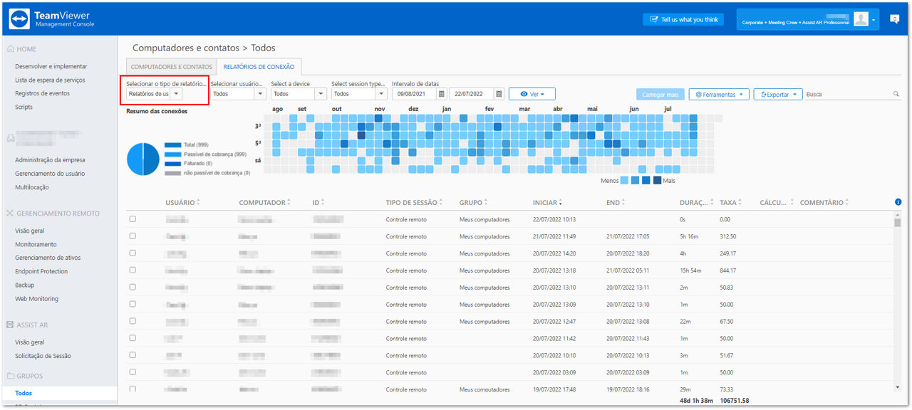 Relatórios de conexão TeamViewer (Classic) - Conexões de saída.png