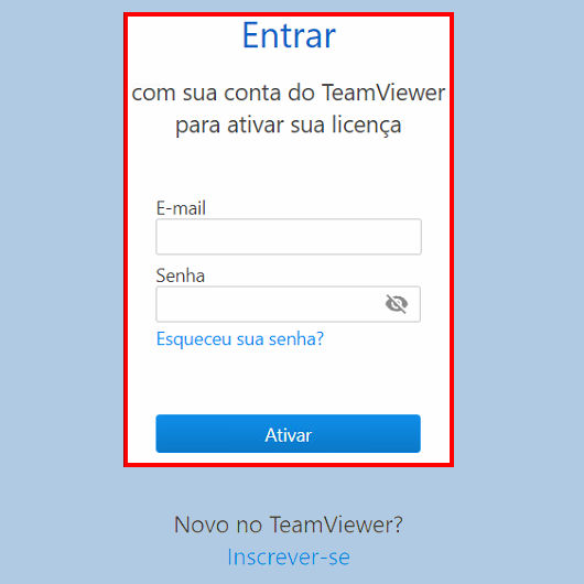 Como ativar sua licença TeamViewer (Classic) Business - login.png