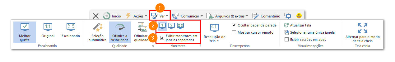 Como exibir monitores em janelas separadas durante a sessão remota do TeamViewer (Classic) no Windows.png