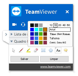 Como alterar as cores e fontes do quadro branco do TeamViewer (Classic).png