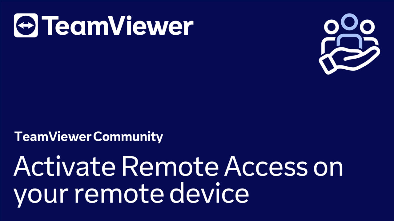 Set up remote access on your remote device