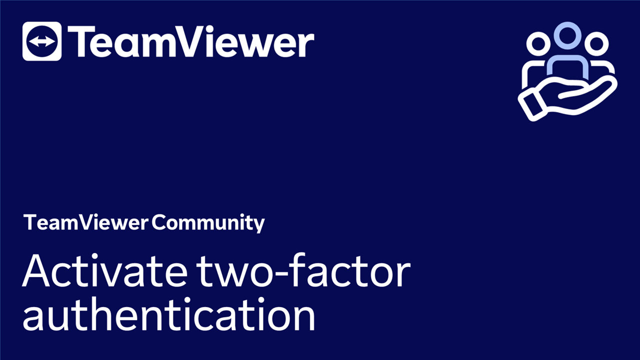 Activate two-factor authentication