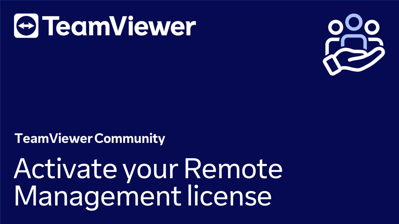 Activate your Remote Management license
