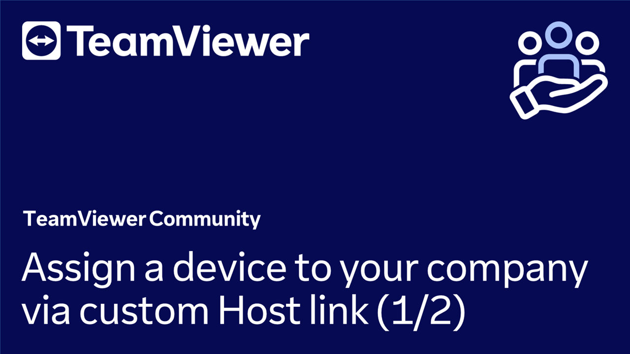 Assign a device to your company via custom Host link (1/2)