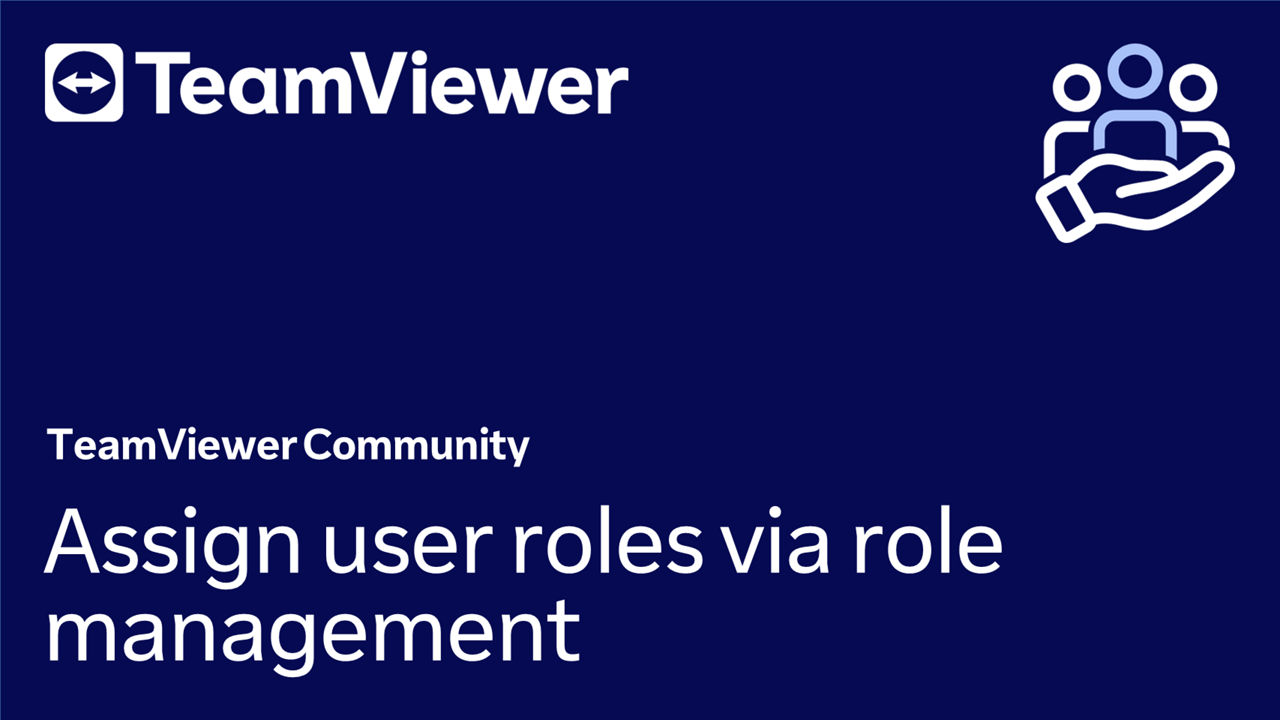 Assign user roles via role management