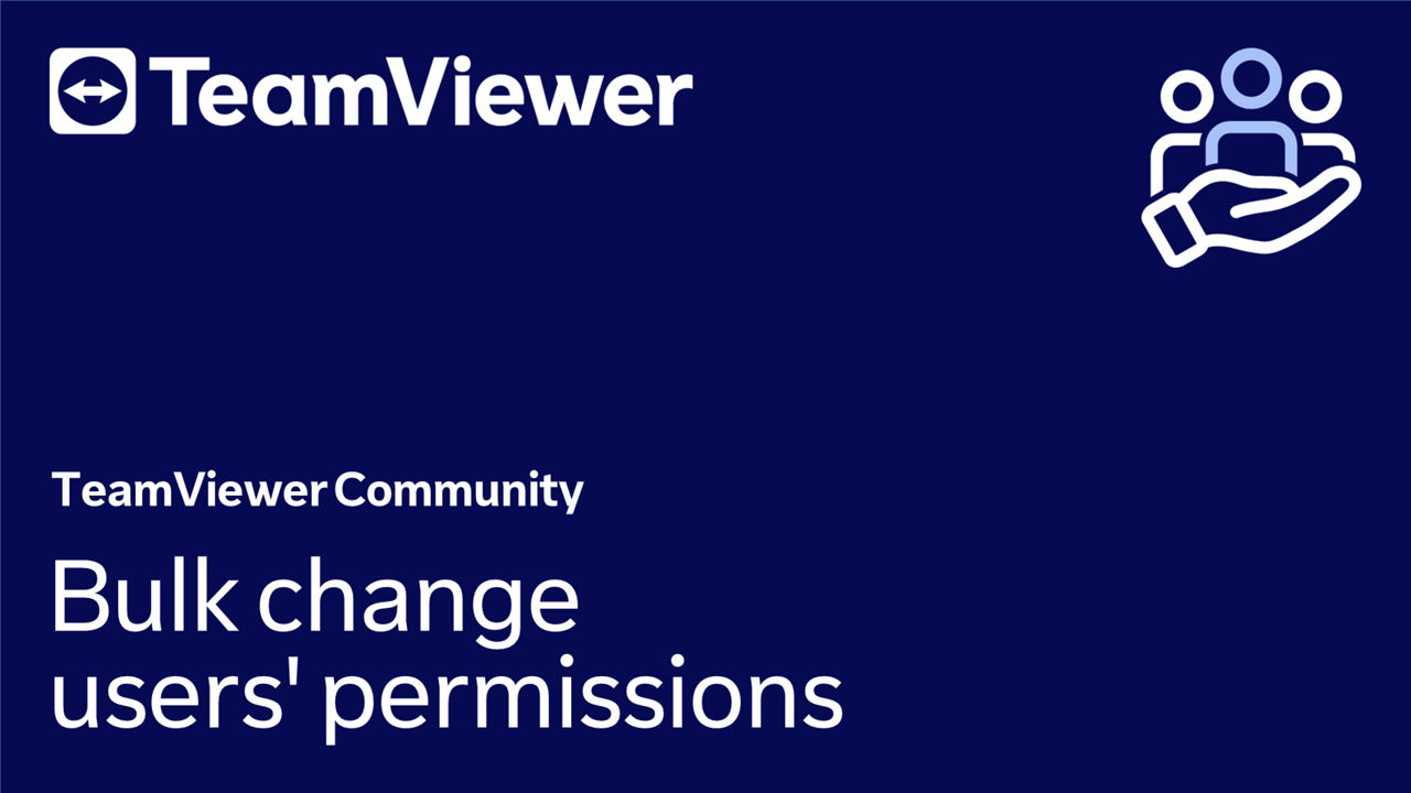 Bulk change users' permissions