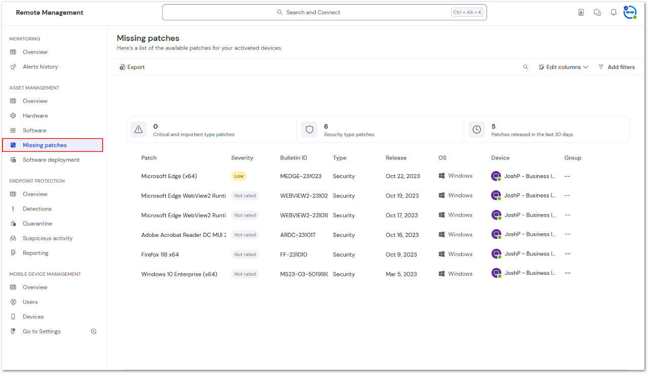 Fehlende Patches und Software mit Patch Management verteilen