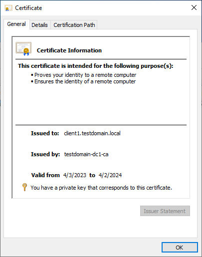 Certificate General