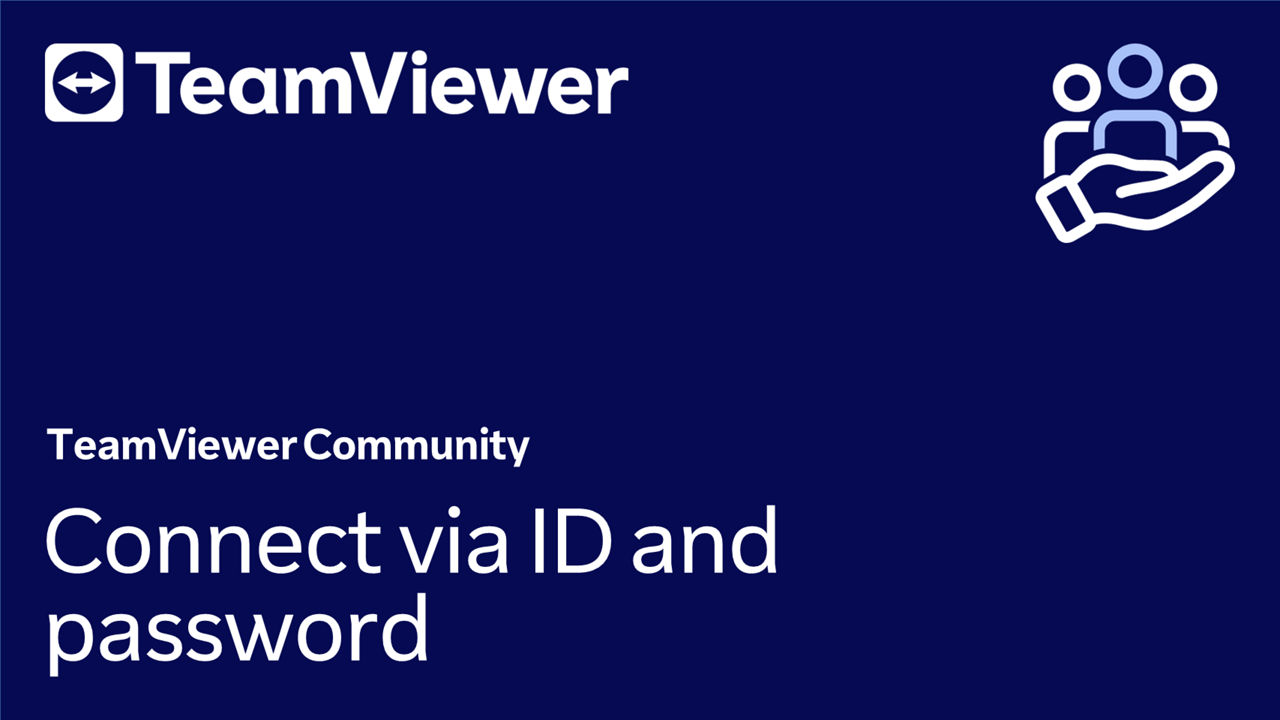 TeamViewer connect via ID and password