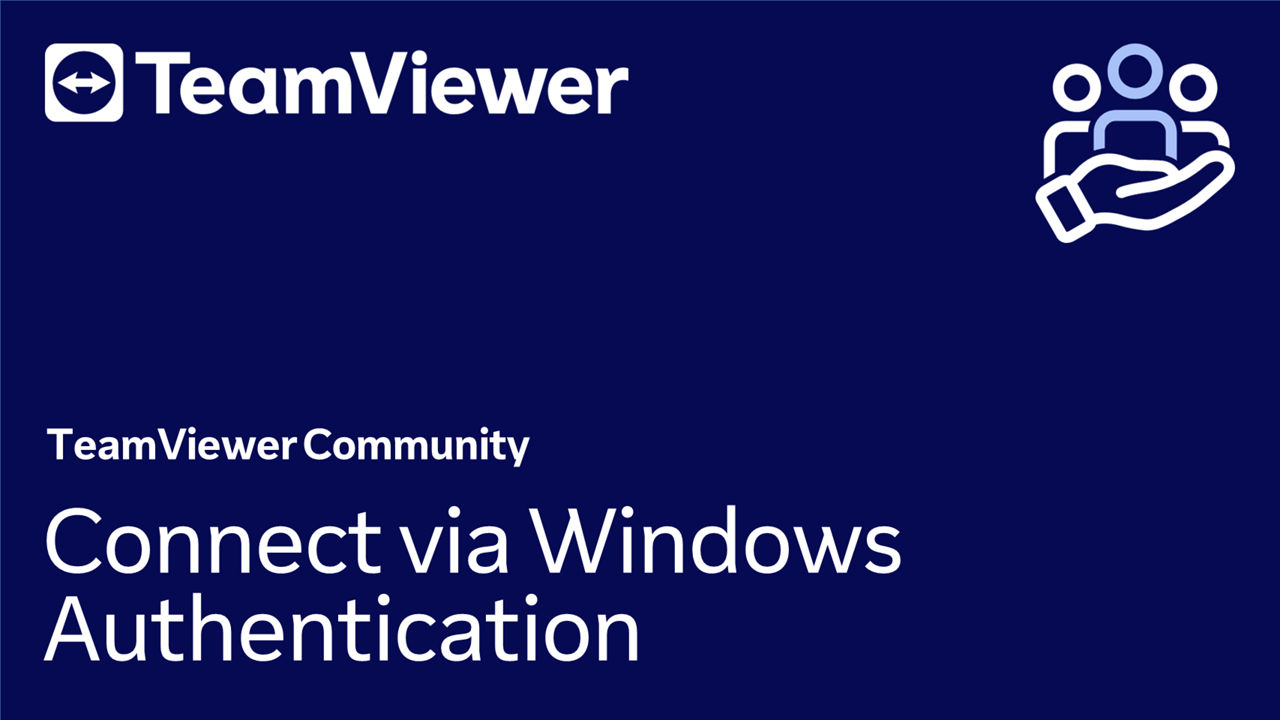 Connect via Windows Authentication with TeamViewer Remote