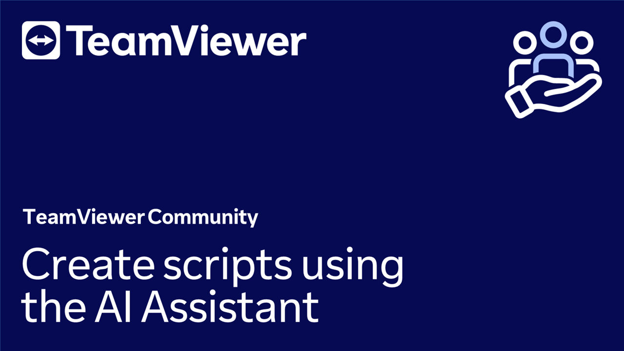Como criar scripts usando o Assistente de IA com o TeamViewer Remote