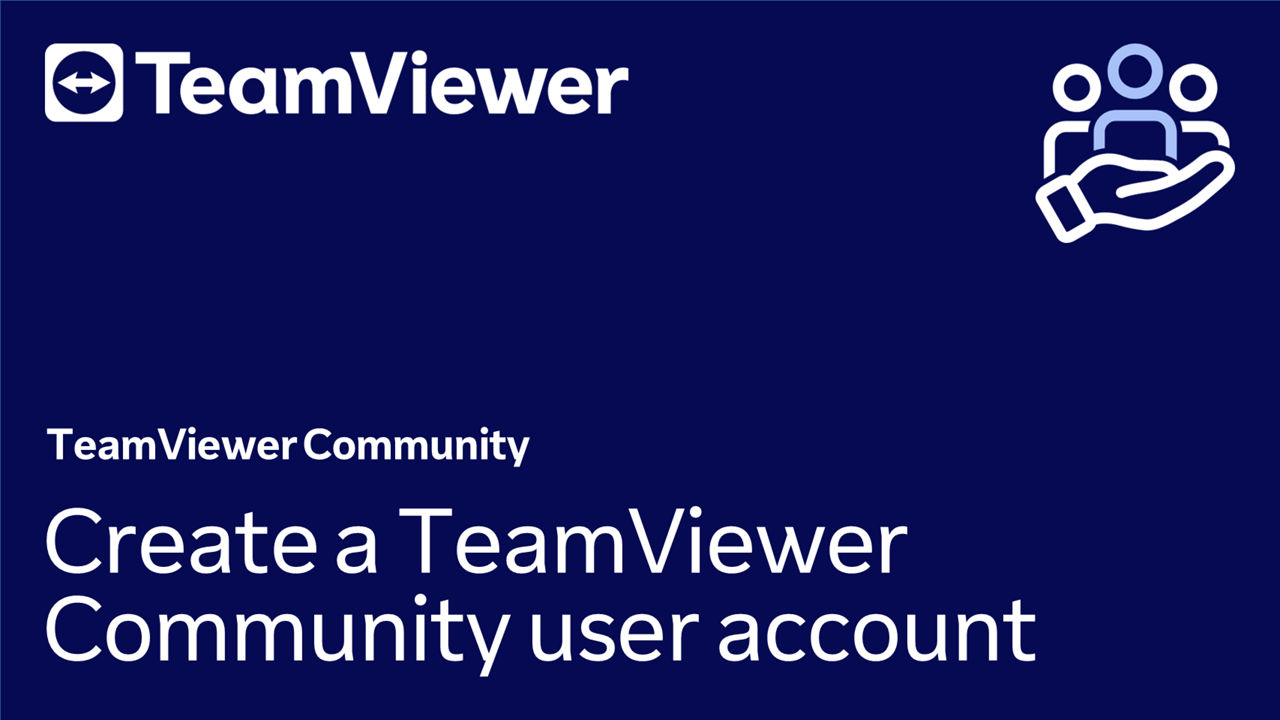 Communityユーザーアカウントの作成