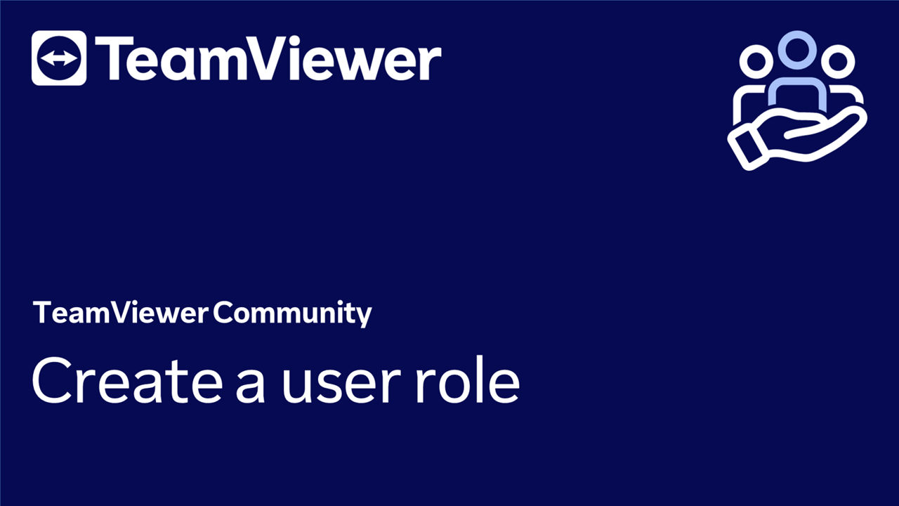 Create a user role