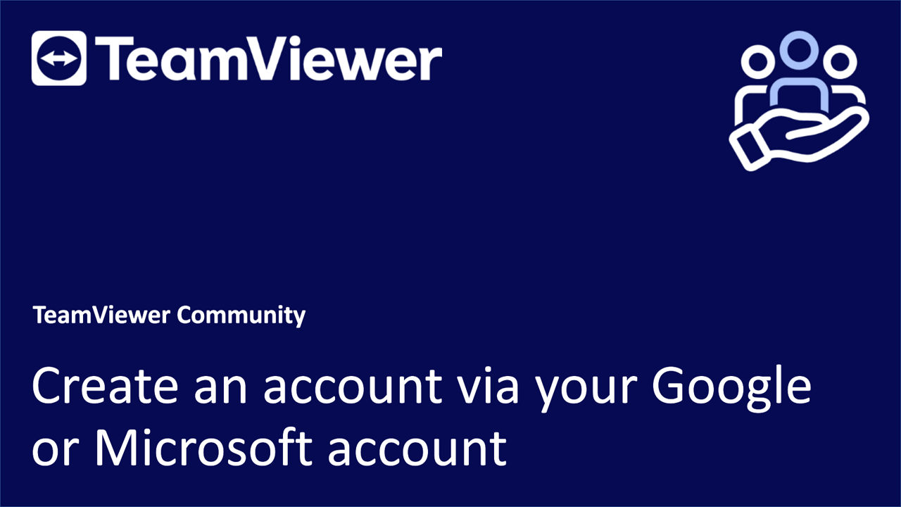 Create an account via your Google or Microsoft account