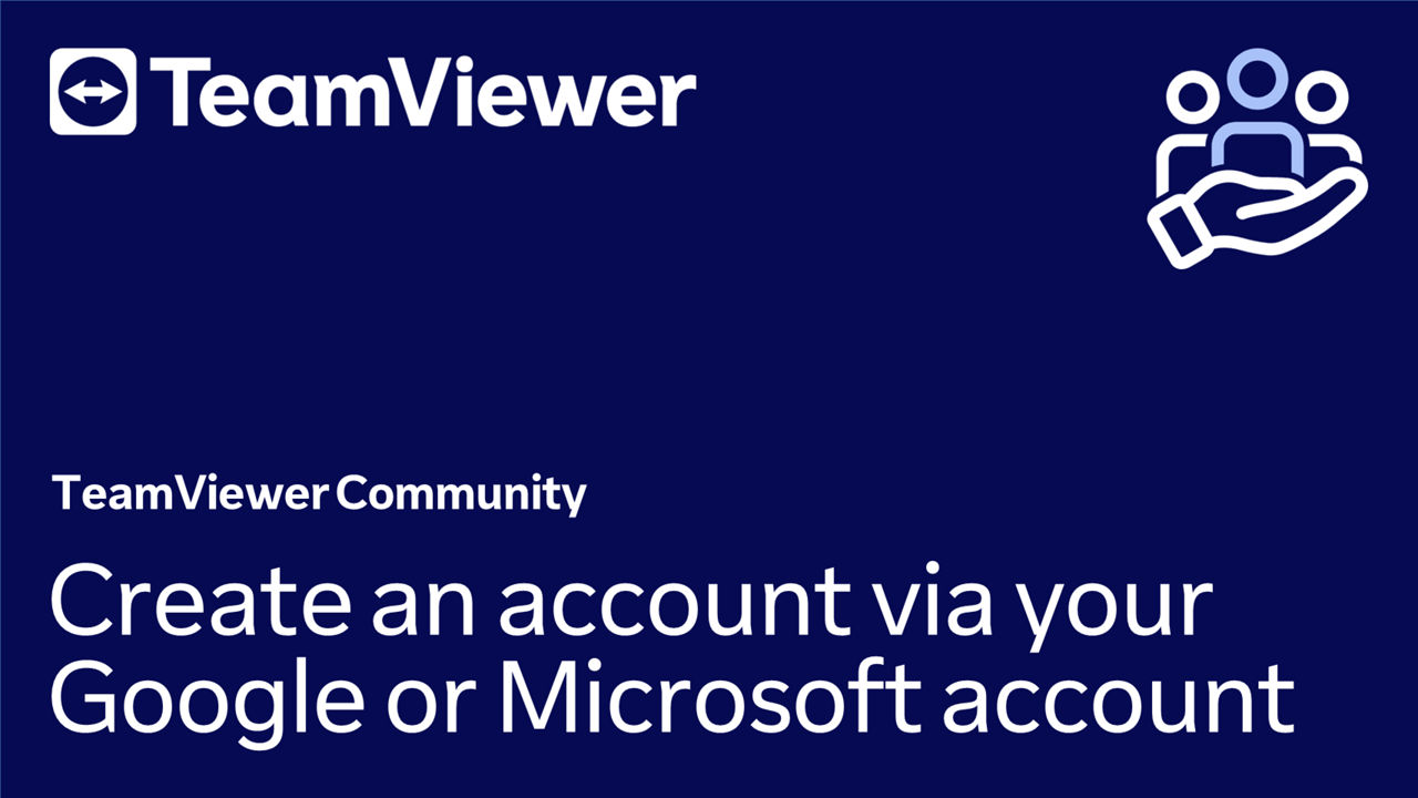 Create an account via your Google or Microsoft account