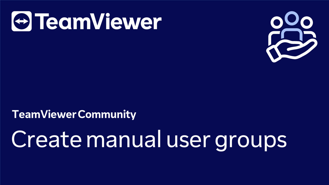 How to Create Manual User Groups and Improve User Management