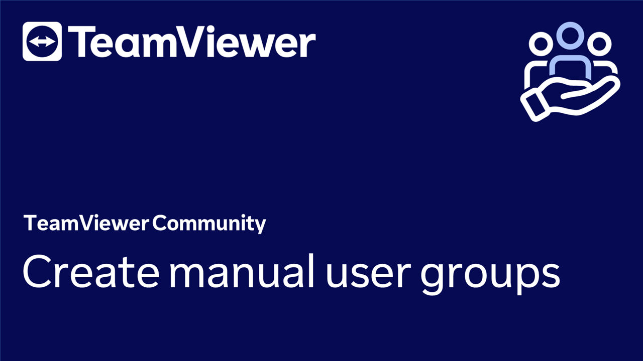 Create manual user groups