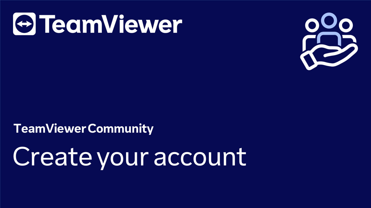 TeamViewer create your account