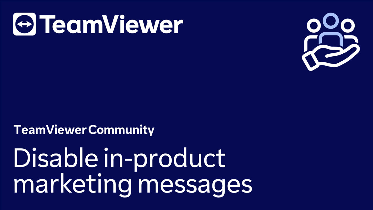 Disable in product marketing messages