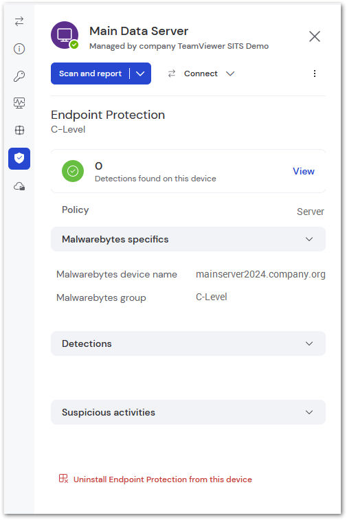 Endpoint Protection 詳細を表示