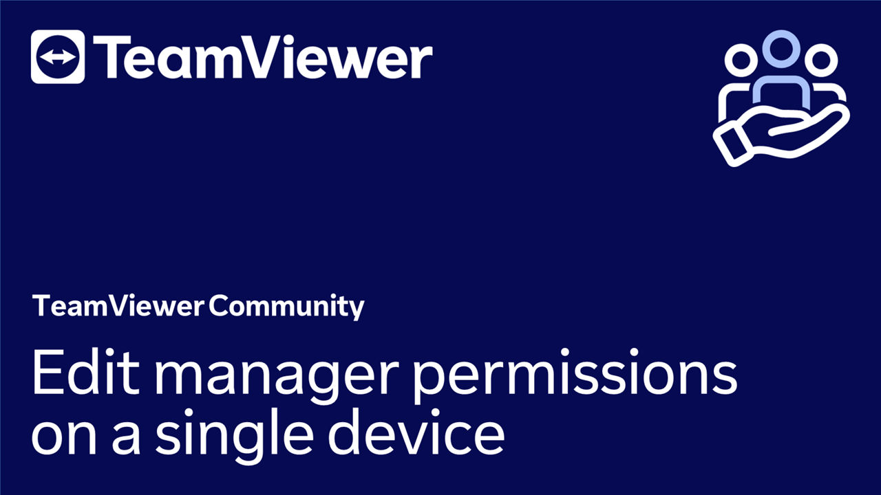 How to edit manager permissions on a single device