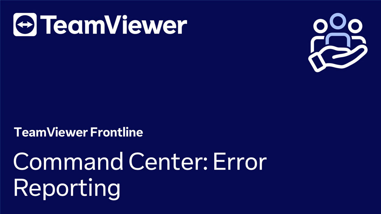  Frontline Command Center: Error Reporting