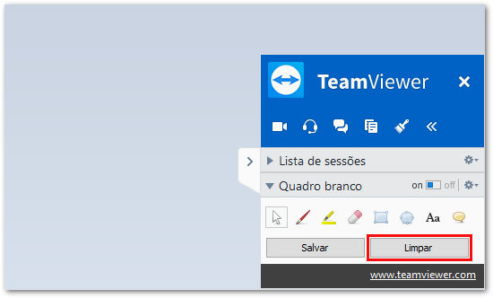 Como limpar os desenhos do quadro branco do TeamViewer (Classic).png