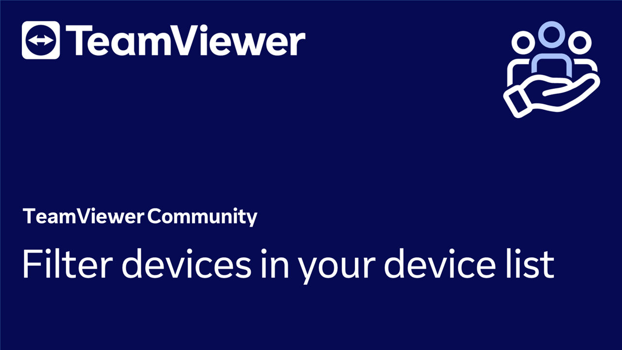 Filter devices in your device list