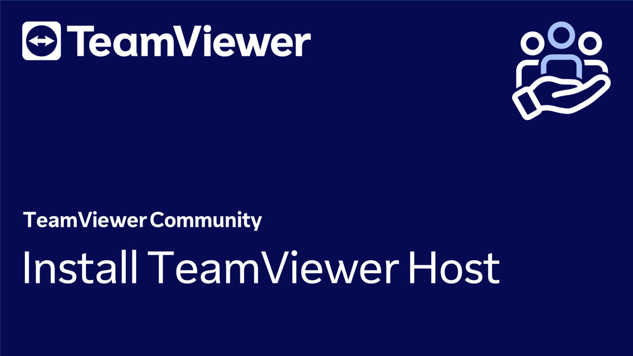 Install TeamViewer Host
