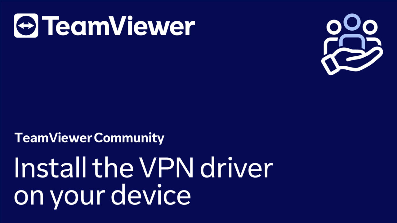 Instale o driver TeamViewer VPN em seu dispositivo