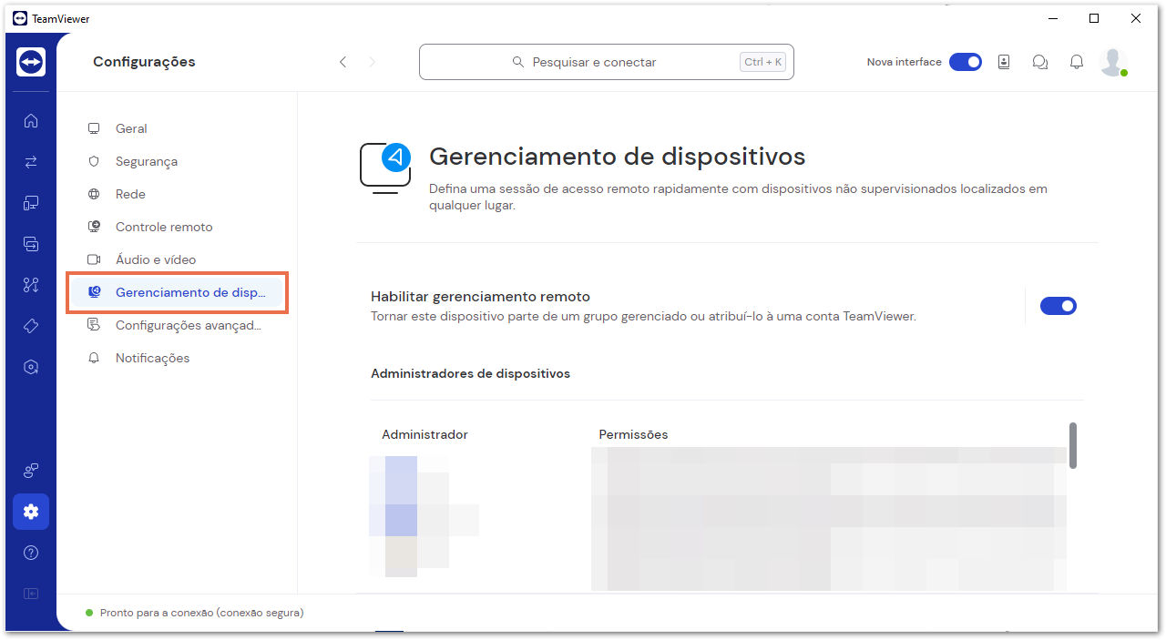 Desinstale os serviços do Remote Management