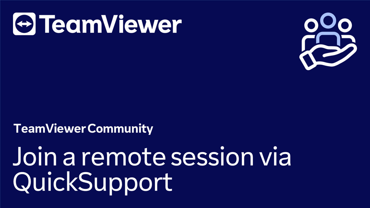 Join a remote session via QuickSupport