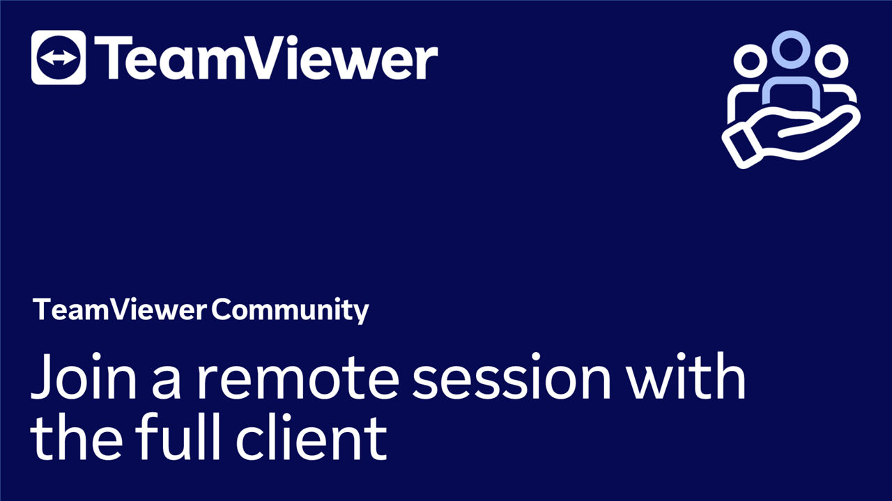 Join a Remote Session via Full Client