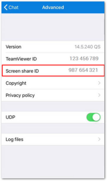 Como compartilhar a tela do seu iPad ou iPhone_ID de compartilhamento de tela- TeamViewer (Classic).png