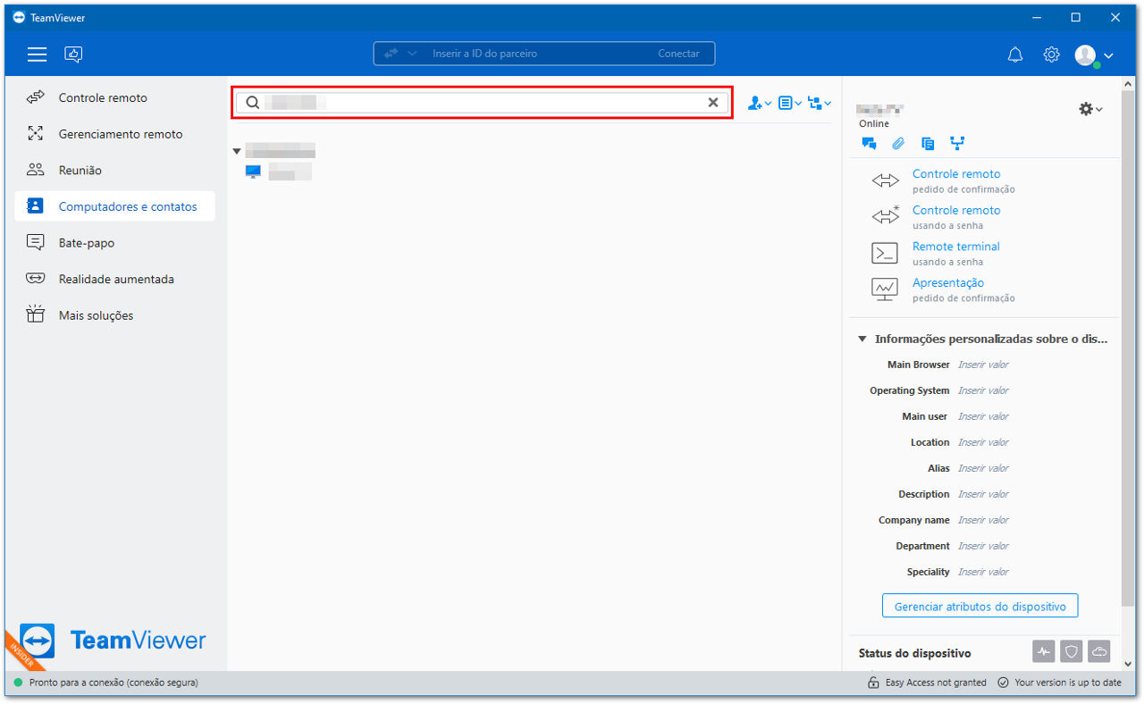 Como buscar um ID em sua lista de Computadores e contatos - TeamViewer (Classic).png