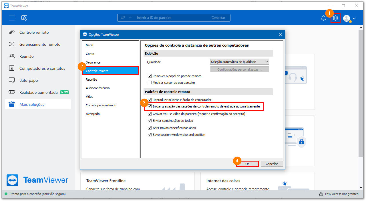 Ativar gravação automática das sessões remotas do TeamViewer (Classic) no Windows.png