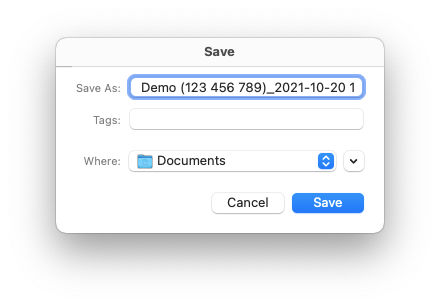 Escolha o caminho onde você gostaria de salvar a gravação da sessão do TeamViewer (Classic) no macOS.png