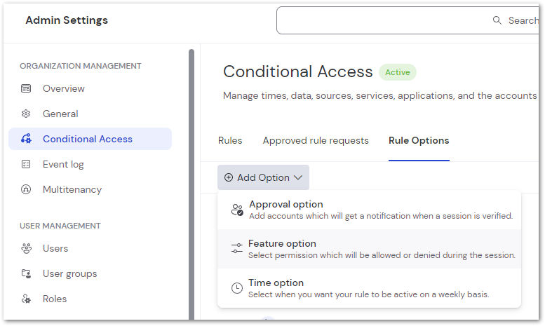 Get started mit Conditional Access