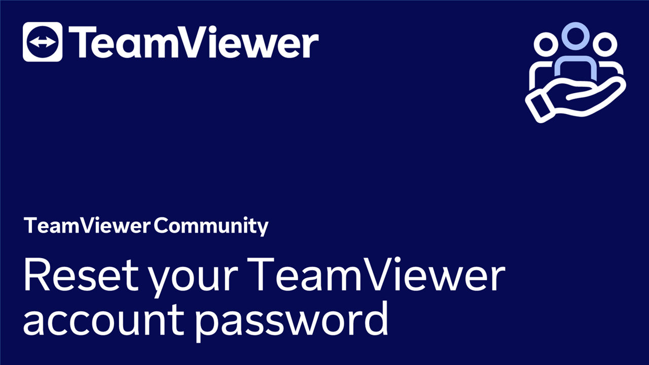 Reset your TeamViewer account password