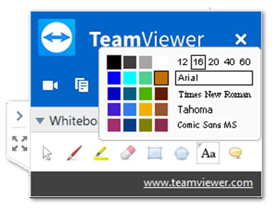 How to change the font and color in TeamViewer (Classic) Whiteboard - Table.png