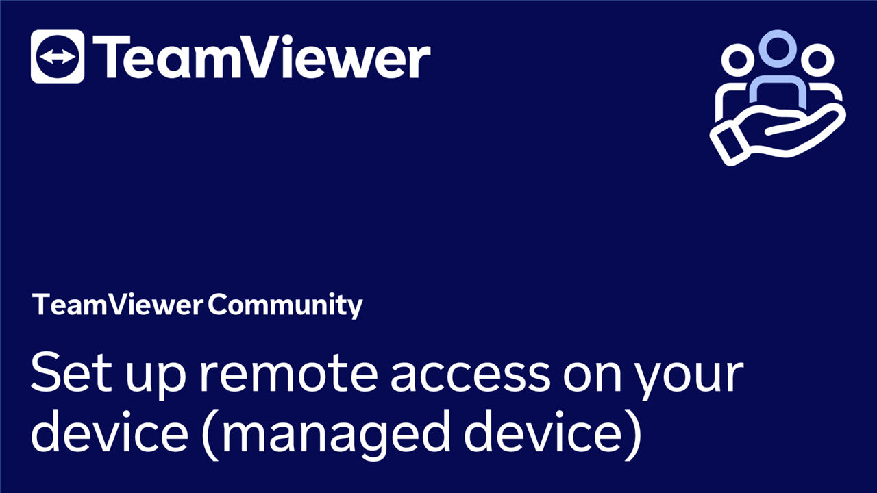 Set up remote access on this device