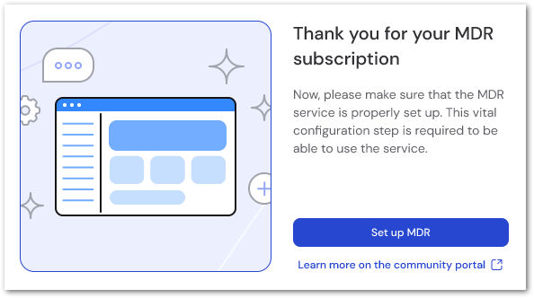 Configuração inicial para Detecção e Resposta Gerenciadas