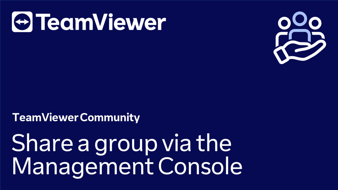 Share a group via the Management Console