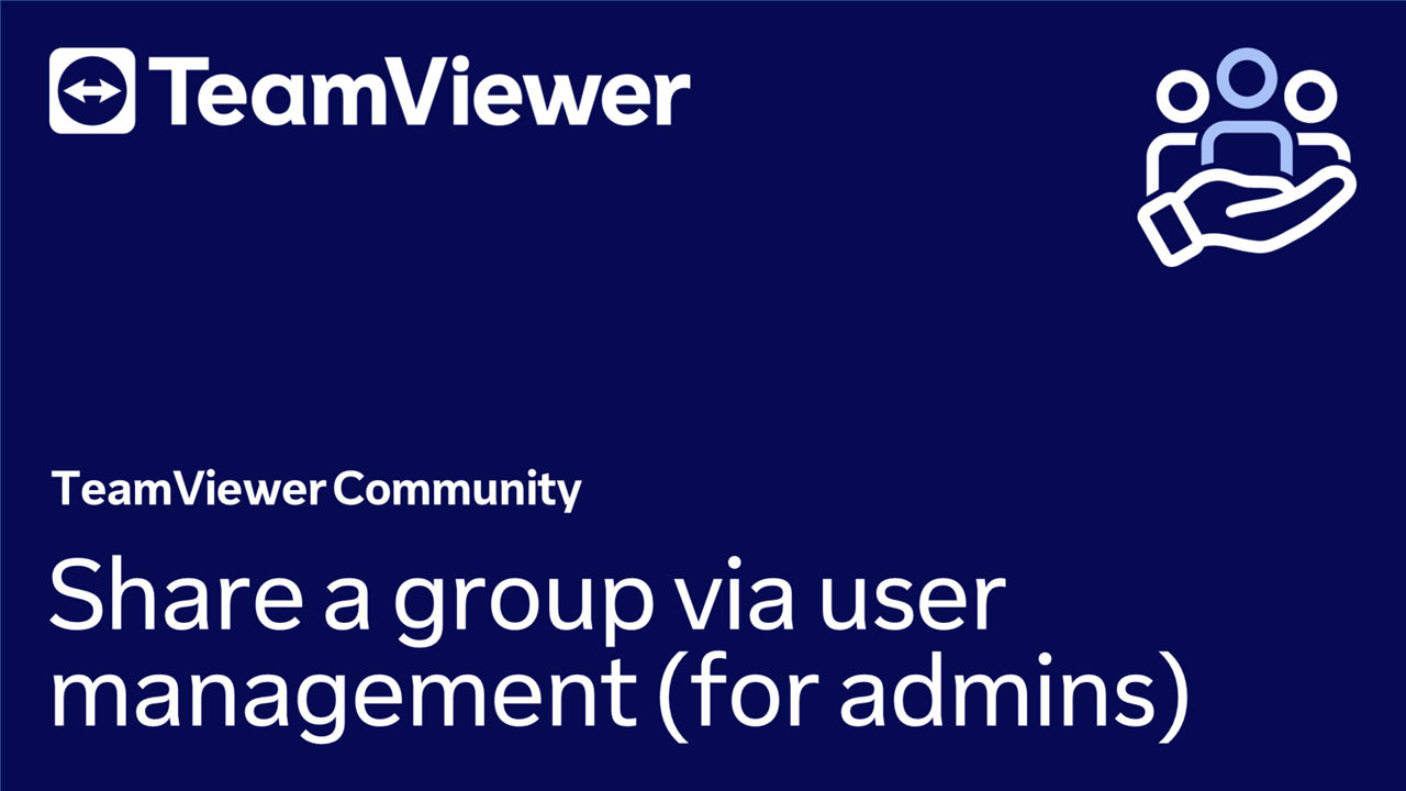 Share a group via User management (for admins)