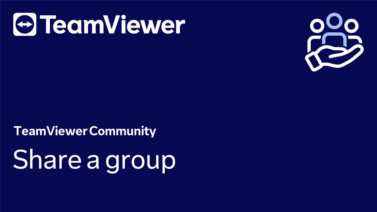 Share a group via the TeamViewer (Classic) client