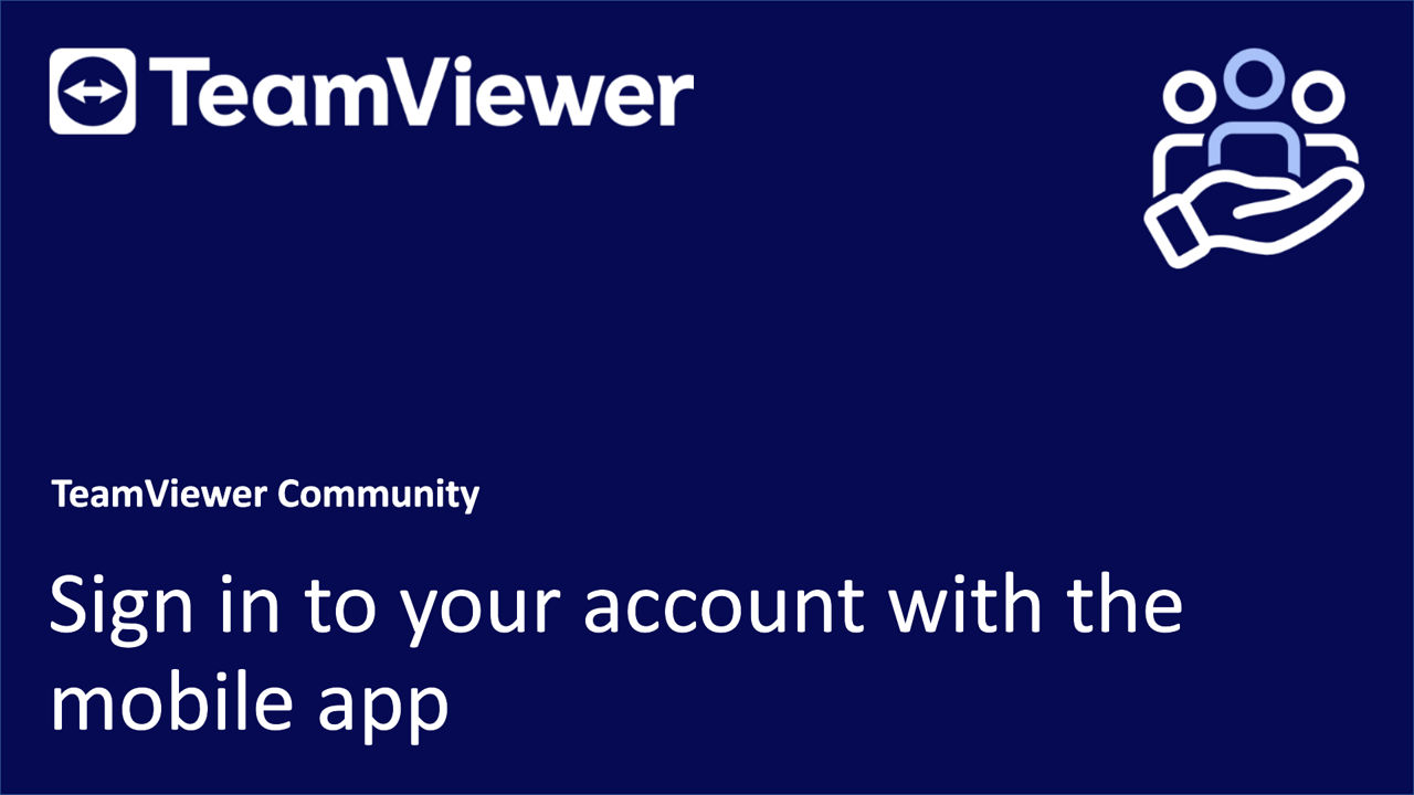 Sign in to your account with the mobile app